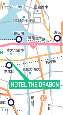 HOTEL THE DRAGON　地図